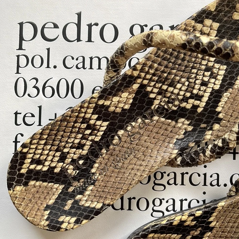 Pedro Garcia Geminy Python Snake Printed Sandal - Picture 2 of 12